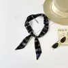 Bufanda de Lunares Pura y Elegante para Mujer, Accesorio Versátil con Bufanda de Seda, Collar de Perlas, Collar Largo, Bufanda de Muñeca