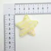 Venta Caliente Tela de Hilo de Color Caramelo de un Solo Lado, Parche de Estrella de 5 cm, Materiales de Decoración para Pasador de Pelo Infantil, Accesorios para el Cabello, Venta al por Mayor