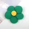Flor de botão de cinco pétalas com enchimento de algodão tridimensional colorida DIY para adereço de cabeça, pequenos acessórios de flor em tecido, acessórios decorativos para sapatos e meias