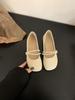 Sapatos Rasos de Couro Macio com Pérolas, Estilo Novo de Outono, para Mulheres com Saias, Sapatos de Cheongsam Estilo Delicado, Sapatos de Touca de Fada