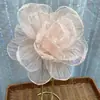 Pinza para el Cabello de Malla con Flor Grande para Otoño e Invierno para Mujer, Nuevo Pinza de Tiburón Versátil de Gama Alta para Moño, Accesorio para el Cabello