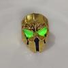 Hombre máscara espartana anillo de acero de titanio anillo personalizado para hombres europeos y americanos anillo de hombre estilo punk calavera dominante