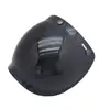 Capacete de motocicleta de fábrica, meio capacete retrô com viseira bolha, lente de segurança à prova de vento com três fivelas, conjunto de suporte