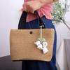 Lirio de los Valles Colgante de Crochet de Lana Hecho a Mano Lindo Artículos Pequeños Accesorios Muñeca Llavero Decoración de Bolsa de Felpa