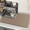 Alfombrilla de Drenaje para Cocina de Color Sólido Transfronteriza Alfombrilla Doméstica de Diatomeas Absorbente de Agua Secado Rápido Alfombrilla para Cafetera Alfombrilla de Barra Aislante Antiescaldado