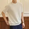 Novo Suéter de Malha Confortável, Gola Redonda, Cor Sólida da Moda, Estilo Casual Jovem Relaxado, Perfeito para o Dia a Dia na Primavera/Verão