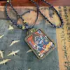 Hotong Nepal Tíbet Thangka de Mahakala Pintado a Mano Puro Núcleo de Tarjeta 4*5