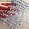 Adhesivo de retrato, adhesivo de diamante para cara, adhesivo de joyería con diamantes de imitación para cara, adhesivo de diamante naranja, adhesivo de maquillaje facial, diamante brillante.
