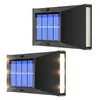 Lámpara de Pared Luminosa Solar 6LED Arriba y Abajo Lavador de Pared de Patio Panel Solar Lámpara de Jardín Exterior Luz de Ambiente para Valla