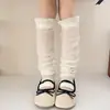 Mangas para mujer, primavera y verano, finas, guantes de protección solar, calentadores de piernas de encaje fruncido de verano, calcetines estilo ballet