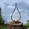 Castiçal de Ferro Enferrujado Transfronteiriço Estaca de Jardim Chama Decorações de Natal para Jardim de Pátio Gramado Decoração de Chama de Metal