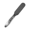 En stock lima de pie de acero inoxidable de doble cara esmerilada para eliminar piel muerta lima de lija reemplazable depurador de pies herramienta de pedicura