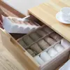 Caja de Almacenamiento de Calcetines Compartimentada Apilable, Cajón de Almacenamiento de Ropa Interior para Escritorio, Caja para Guardar Ropa Interior, Caja de Plástico para Calcetines