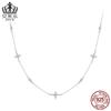 Evelle Nuevo Estilo Elegante Collar Floral Versátil Plata Esterlina s925 Chapado en Platino Cadena Clavícula Versátil Joyería para Mujer