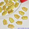 Colgante de Aleación Color Dorado Arena con Aceite Goteando para Atraer Riqueza, Buena Suerte, Seguro y Conserva el Color, Material para Pulsera DIY Hecha a Mano, Accesorios Pequeños