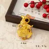 2027 Nuevo Plástico Chapado en Oro Zodiaco 3D Moneda de Cobre Oveja Accesorio Decoración Colgante Pequeño Decoración Pequeña Oveja Dorada de la Suerte Artículo de Año Nuevo