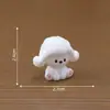 Figuritas de caniche en miniatura, adorables, para paisajes en miniatura, decoraciones DIY para casas de muñecas y pequeños adornos
