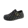Sapatos Birkenstock Veludo Retrô Mais Vendidos para Mulheres 2026 Inverno Novos Mocassins Casuais de Fundo Plano Bico Redondo Sapatos de Algodão