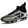 Zapatos de fútbol de caña alta transfronterizos para hombre con tacos largos AG y tacos TF para jóvenes, estudiantes y adultos para competición y entrenamiento