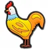 Amuletos para Zapatos de Madera de Gallo de Dibujos Animados Transfronterizos Accesorios para Zapatos de Gallina Jardín Hebilla Decorativa Suave de Goma PVC DIY Amazon