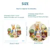 Kit de Bordado a Mano DIY de Conejo Temático del Bosque para el Té de la Tarde, Pintura Decorativa para Sala de Estar, Suministro Directo de Fábrica, Gran Cantidad, Precio Excelente