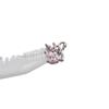 ASTM F-136 Titanium Alloy Elegant Swan Brincos com Multicolor Zirconium Ear Nail Ear Nail Puncture Brincos Cross Border