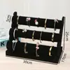 Soporte de Pulsera de Terciopelo de Una, Doble o Tres Capas, Soporte de Exhibición de Joyería, Estante para Pulseras de Reloj, Soporte de Almacenamiento para Pulseras de Abalorios