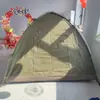 Barraca de Mastro de Aço de Mola de Alta Resistência, Dupla Camada, 2-3 Pessoas, À Prova de Chuva, À Prova de Sol, Acampamento ao Ar Livre, Barraca Anti-Predador