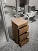 Mostrador de Herramientas para Barbería, Gabinete de Acero Inoxidable de Doble Cara para Salón de Peluquería, Almacenamiento con Cajones y Estante para Secadoras