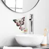 Br3436C Flor Nueva de Primavera Mariposa Autoadhesiva Pegatina de Pared Doble Cara Visual Decoración para Puerta de Gabinete de Baño Ventana Vidrio Pegatina