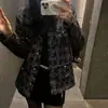 Blazer curto de tweed estilo Chanel para mulheres, primavera e outono, moda de luxo leve, popular entre celebridades da internet, senhora elegante, chique coreano