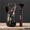 Accesorios para té: Seis Caballeros del Té, portalápices creativo para el hogar, tarro de almacenamiento, herramienta individual para preparar té, juego de té Kung Fu para ceremonia del té
