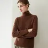 Suéter de cachemira 100% suave y acogedor, listo para usar, para bebé y mujer, cuello alto, color liso, ajuste holgado, tejido de punto para capa base