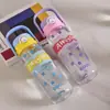 Garrafa de Água Esportiva Portátil da Moda de Verão, Garrafa de Água Esportiva de Aparência Premium para Meninos e Meninas, Copo Portátil com Canudo Atacado