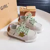 Zapatillas bajas para niños, modelos de primavera y otoño, zapatos casuales para niños y niñas, zapatos de lona retro con estampado de estrellas, suela suave antideslizante para baile callejero