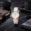 Reloj de Cuarzo para Mujer con Correa de Imitación de Cuero, Lazo y Relieve de Hojas, Moda Transfronteriza