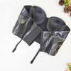 Encomendas de comércio exterior europeu e americano espartilho de couro PU desgaste externo vest-style espartilho emagrecedor couro sling top Suporte recolhido tubo apertado top