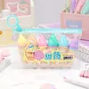 Marcador Highlighter con Forma de Cono de Helado para Estudiantes con Bloc de Notas Lindo Marcador Colorido Portátil Trazo Grueso Enfoque