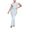 Camiseta de Manga Corta con Adorno de Encaje Floral Estilo Europeo y Americano Kim Kardashian Nueva en Stock
