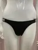 Calcinha Fio Dental Triângulo Sexy com Strass Estilo Europeu e Americano para Mulheres, Esportes Fitness Levanta Bumbum Cintura Baixa Cortada Alta com Letras, Poliéster