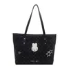 Bolsa tote de gran capacidad para mujer, nuevo modelo 2026, bolso de hombro casual de lona texturizada, bolsa para el antebrazo para el trabajo, bolso de mano simple
