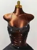 AYJ estilo nuevo transfronterizo europeo y americano para festival EDM, atuendo sexy con top de perlas sin espalda para mujer, único y deslumbrante