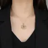 Collar Colgante de Flor Calada Estilo Europeo y Americano Nuevo Shein Amazon Más Vendido Proyección de Foto Lenguaje Memoria Collar para Mujer
