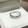 Anillo Nuevo de Letra con Circonita para Mujer, Diseño Simple y Único, Anillo Abierto Ajustable, Regalo de Moda para Novia