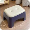 Banqueta Pequena para Uso Doméstico, Banqueta Baixa para Apartamentos de Aluguel, Banqueta Resistente e Durável para Trocar Sapatos, Mesa de Centro para Sala de Estar, Banco de Plástico com Acabamento de Alto Padrão