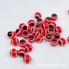 Cuentas de Resina para Ojos 8/10mm Ojo de Diablo Ojo Turco Rayado Señuelo Ojo de Pez Cuentas Bloqueadoras DIY Sueltas