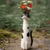 Artículo Popular en Sitios Web Independientes: Florero Hecho a Mano con Forma de Gato Original