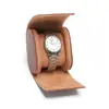 Caja de Almacenamiento de Cuero para Relojes Verde Fantasma del Agua Reloj Mecánico Protector a Prueba de Polvo Bolsa para Relojes Una, Dos, Tres Posiciones para Relojes Portátil de Viaje