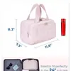 Neceser listo para usar, Neceser ligero grande con apertura amplia, Bolsa de almacenamiento de bolsa cosmética esponjosa, Set de tocador de viaje