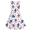 Venta Caliente Transfronteriza Casual Holgado Estrellas de Amor Americanas Impresión Digital 3D Dulces Niñas Sin Mangas Vestido de Princesa